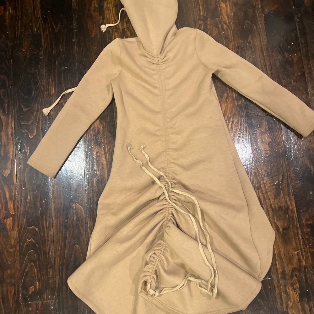 Akira Zip-Up Hoodie Nude Beige - Picture 2 of 2